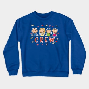 Kinder Crew Kids Friends Pre-K School Preschool Team Crewneck Sweatshirt